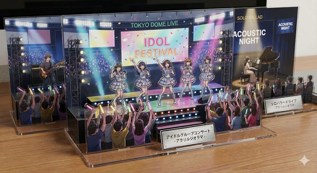 ステージのアクスタジオラマ制作例